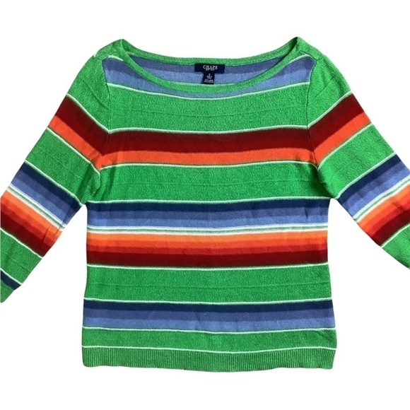 Linen Blend 3/4 Sleeve Blouse Top Sz Small - Picture 9 of 9